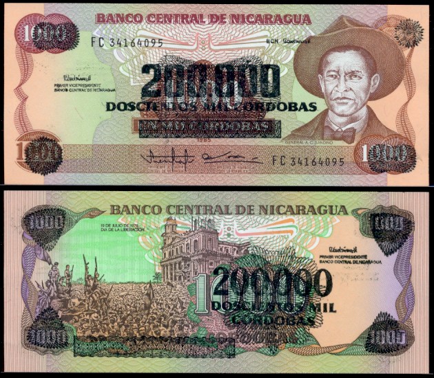 200.000 córdobas sobre 1000 córdobas